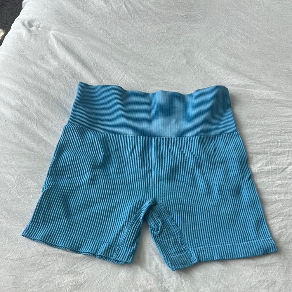 Colsie High Waist Blue Athletic Shorts